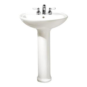 American Standard 0236.811.020 Cadet Pedestal Sink with 8